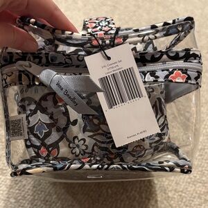 NEW WITH TAGS Vera Bradley Floral Cosmetic Set - Black, Gray, Red